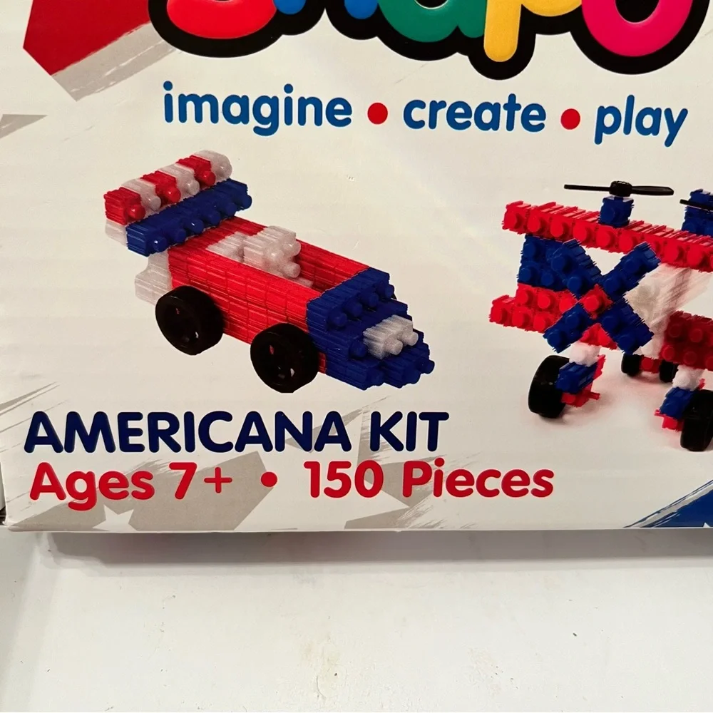 Snapo  Americana Kit Building Block 150 pieces Ages 7+ NWOT